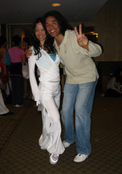 Sharon and Mike Bello, the Mambo Fellow, at LA Salsa Congress 2008