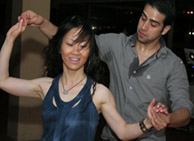 Sharon dancing with Carlos Cruz from Pueto Rico, June 2009 